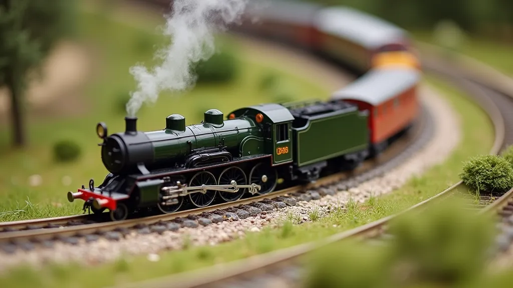 Model train derailment