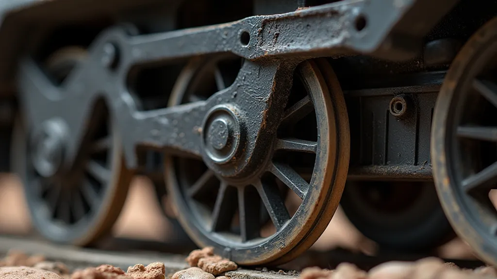 Model train wheel detail