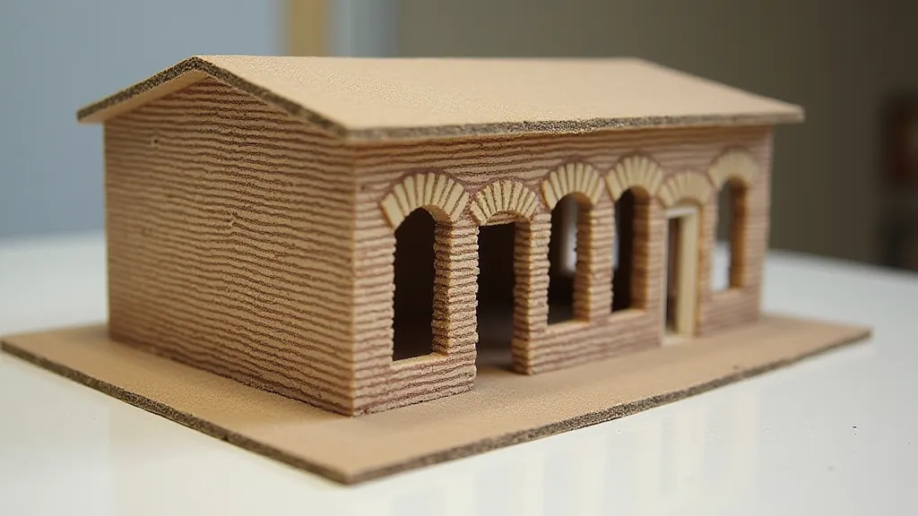 Example of a foam board model building