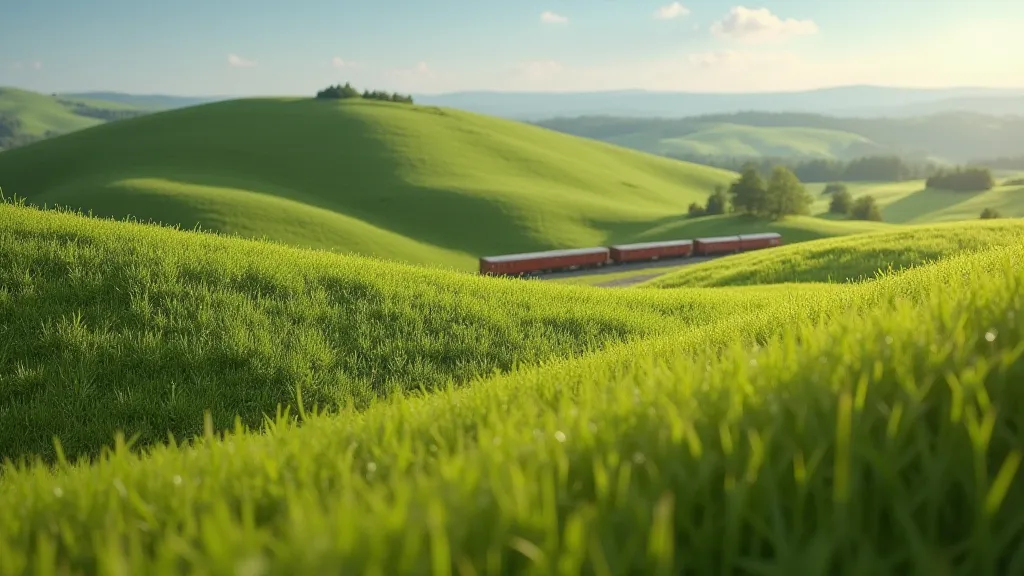 Rolling hills covered in green grass