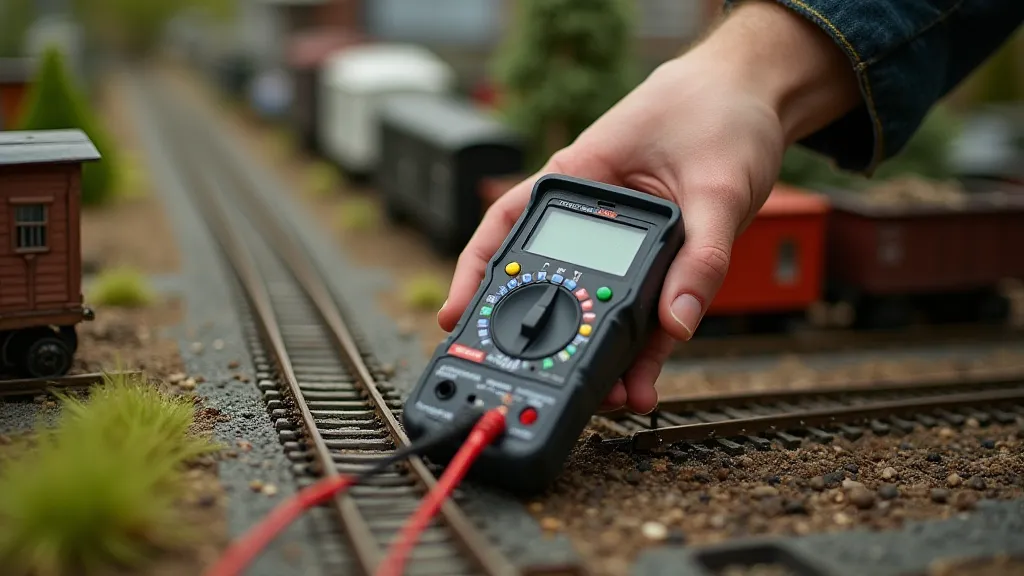 Testing model railroad voltage with a multimeter