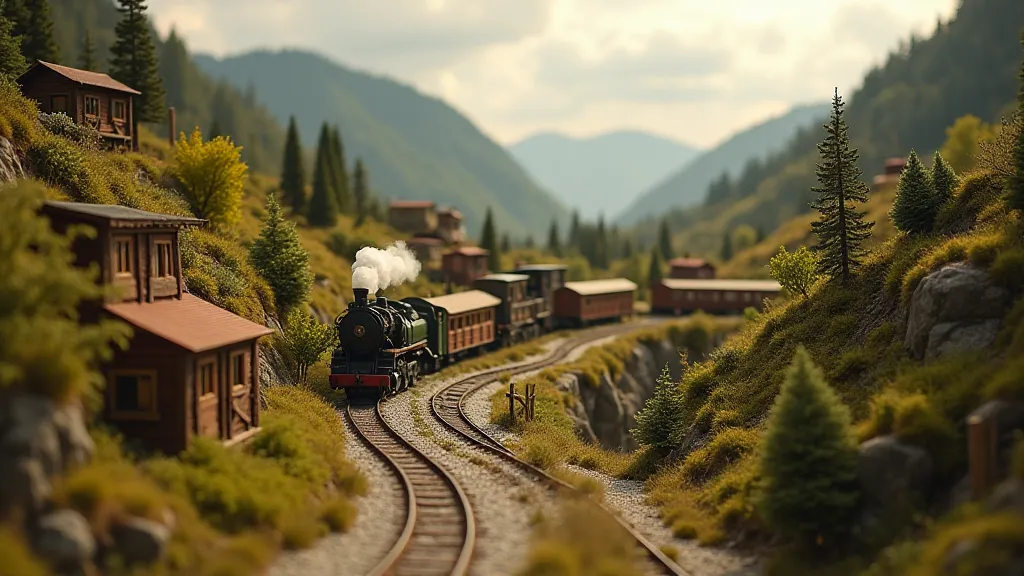 Rural railroad scene