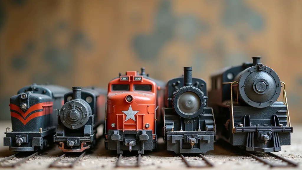 Comparison of different model train scales
