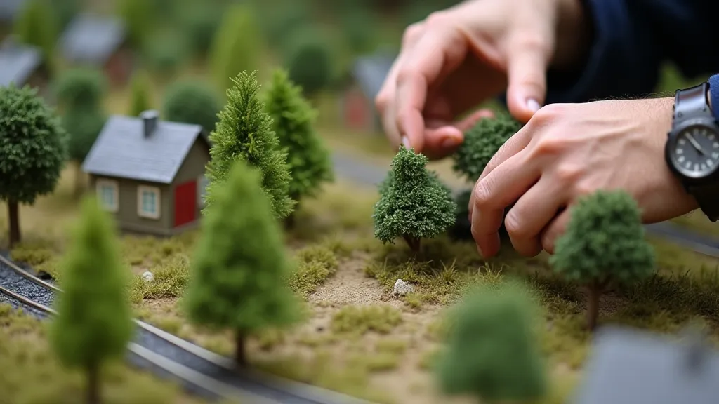 Model Railroad Scenery Placement