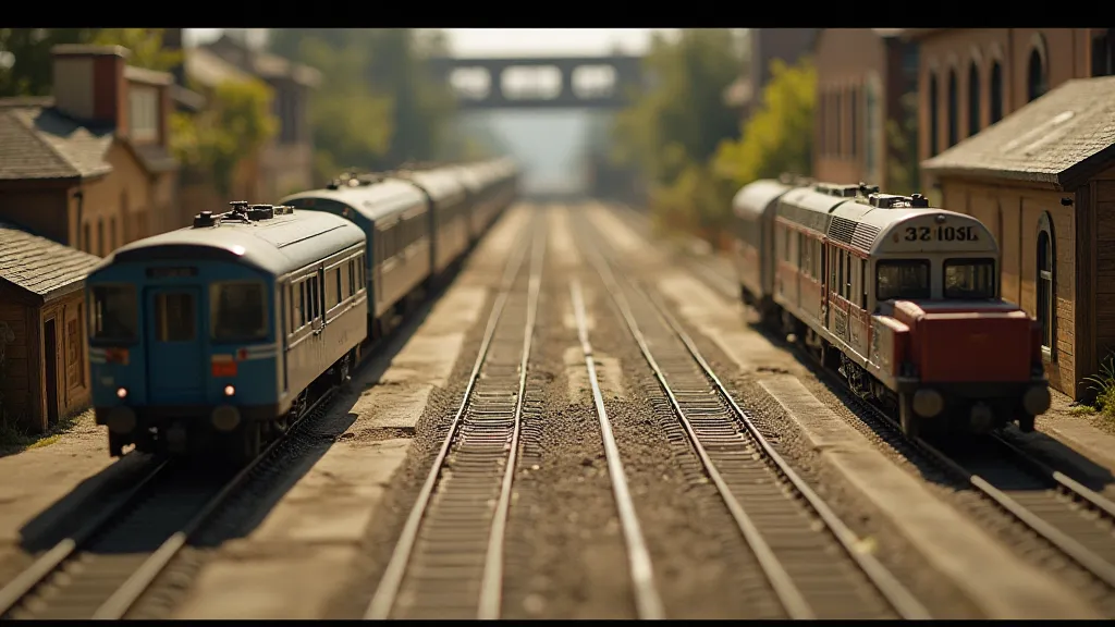 Overview of a simple model train switching yard