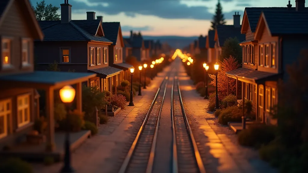 Town Scene with LED Lighting