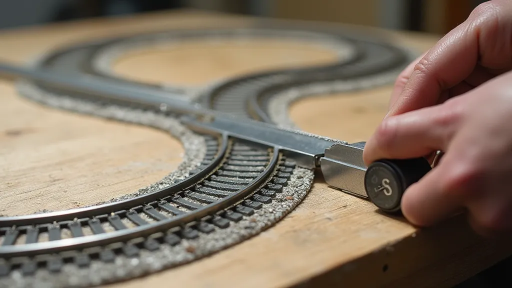 Track section being aligned